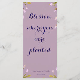 Blossom where you´re planted Bookmark Lesezeichen Meny