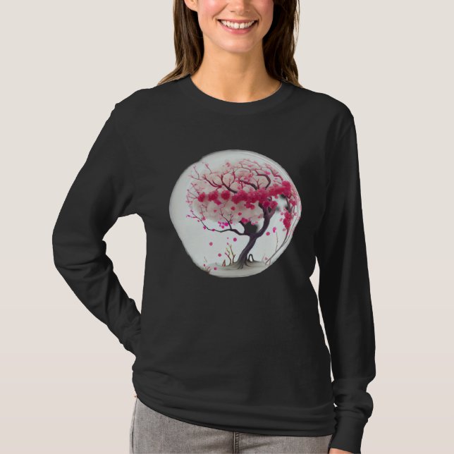 Blossom with Confidence in this Cherry Blossom Pin T Shirt (Framsida)