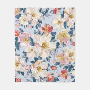 Blossomande äpple träd, elegans mönster. fleecefilt