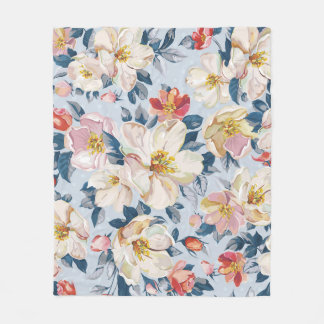 Blossomande äpple träd, elegans mönster. fleecefilt