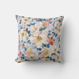 Blossomande äpple träd, elegans mönster. kudde
