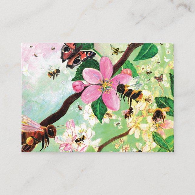 Blossombildande Träd för bin och andra pollinerare Tilläggskort (Framsida)