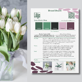 Blossomerande identitet: Florist Brand Mood Board Inbjudningar