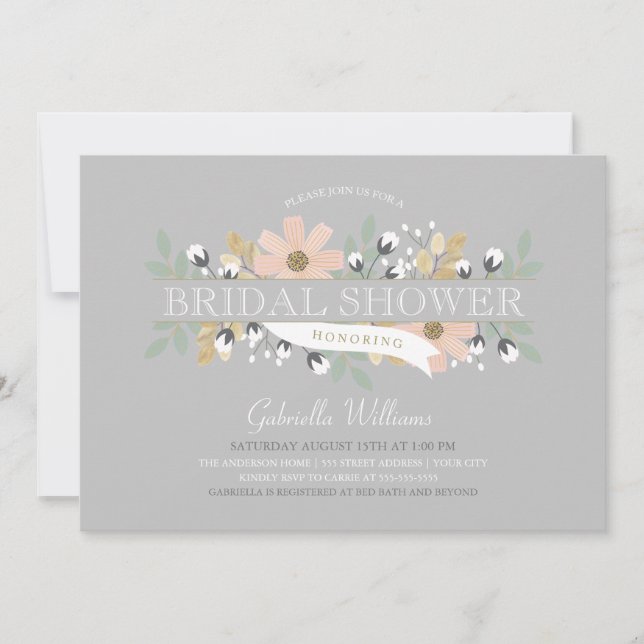 Blossomerande Möhippa Inbjudningar (Framsida)