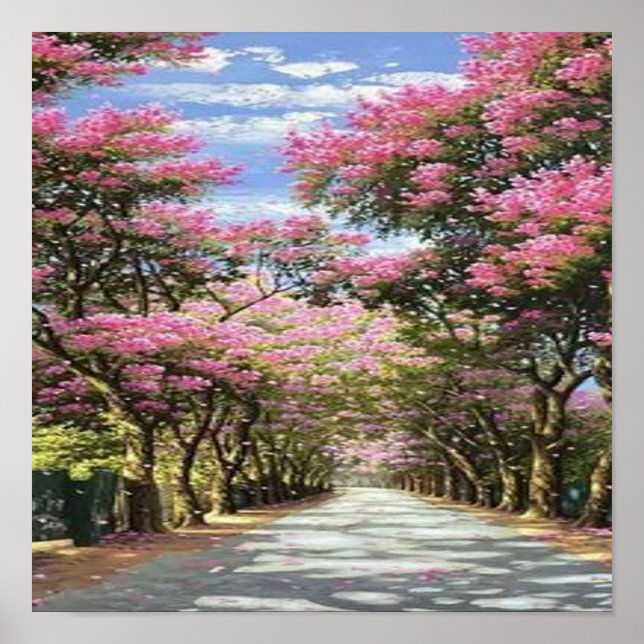 Blossomerenitet: Ett Blommigt-band (projektionsyta Poster (Framsidan)
