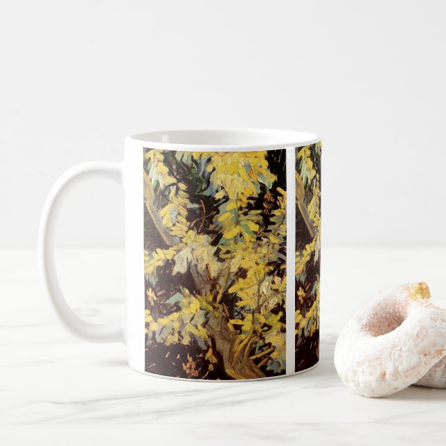 Blossoming Acacia Grenar av Vincent van Gogh Kaffemugg (Med munk)