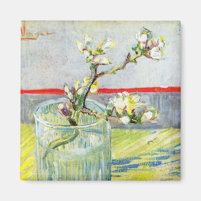 Blossoming Almond Gren av Vincent van Gogh Magnet (Framsidan)