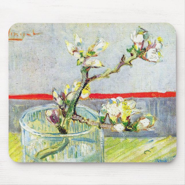 Blossoming Almond Gren av Vincent van Gogh Musmatta (Framsidan)