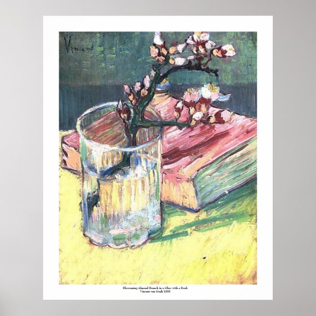 Blossoming Almond Gren av Vincent van Gogh Poster (Framsidan)