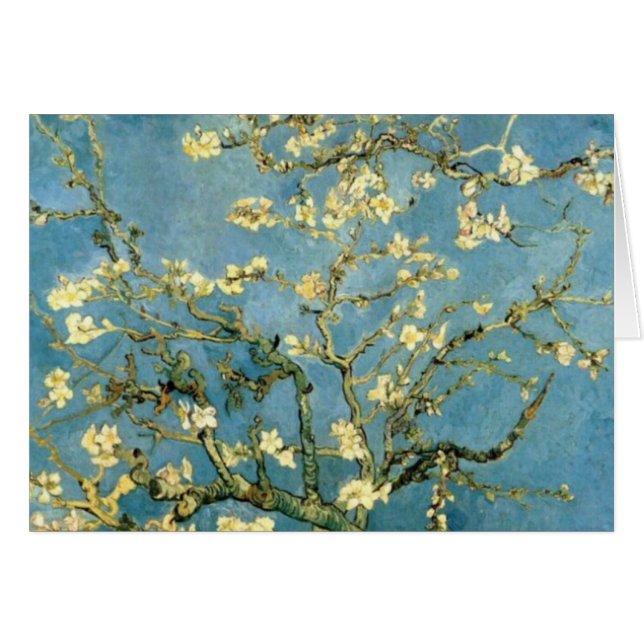 Blossoming Almond Träd av Van Gogh Hälsningskort (Framsidan Horizontal)