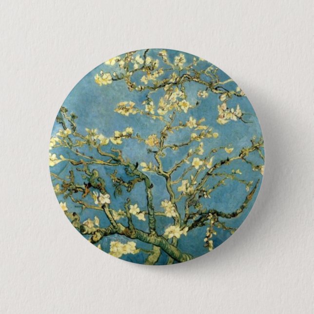 Blossoming Almond Träd av Van Gogh Knapp (Framsida)