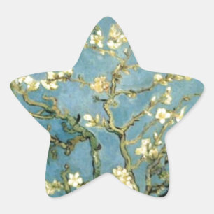 Blossoming Almond Träd av Van Gogh Stjärnformat Klistermärke