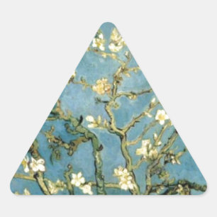 Blossoming Almond Träd av Van Gogh Triangelformat Klistermärke
