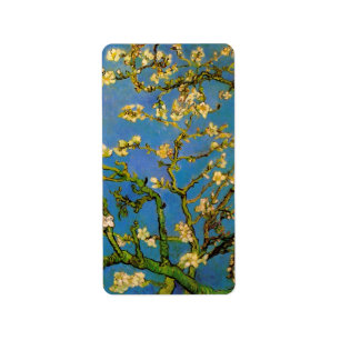 Blossoming Almond Träd av Vincent van Gogh Adressetikett