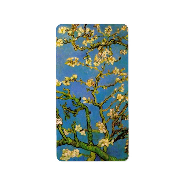 Blossoming Almond Träd av Vincent van Gogh Adressetikett (Framsidan)
