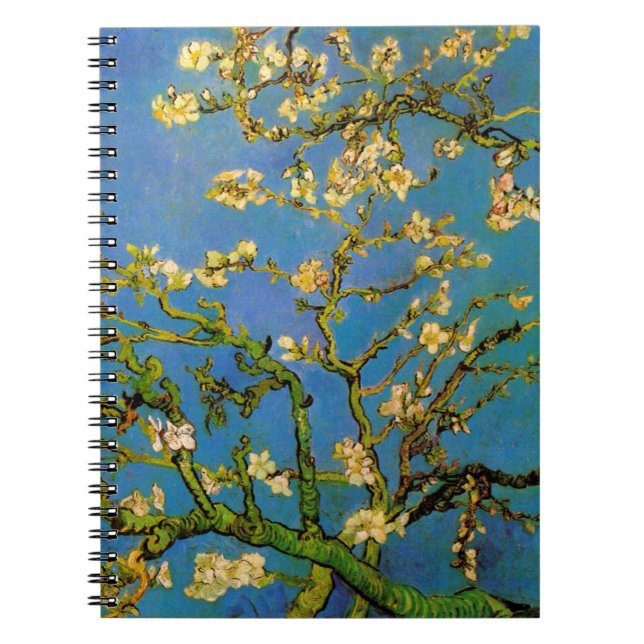Blossoming Almond Träd av Vincent van Gogh Anteckningsbok Med Spiral (Framsidan)