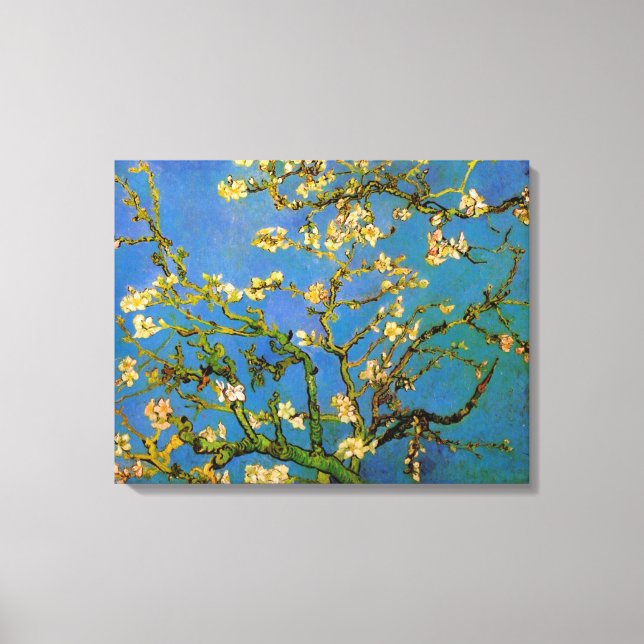 Blossoming Almond Träd av Vincent van Gogh Canvastryck (Framsida)