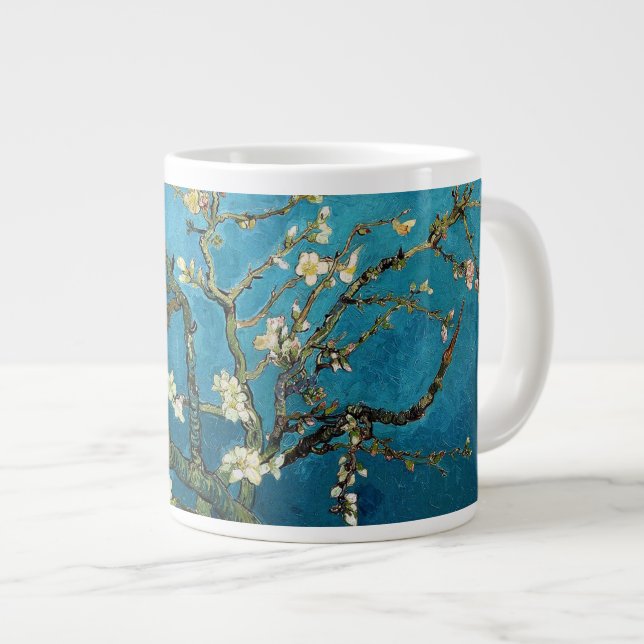 Blossoming Almond Träd av Vincent van Gogh. Jumbo Mugg (Framsida höger)