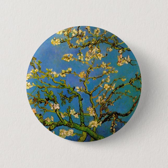 Blossoming Almond Träd av Vincent van Gogh Knapp (Framsida)