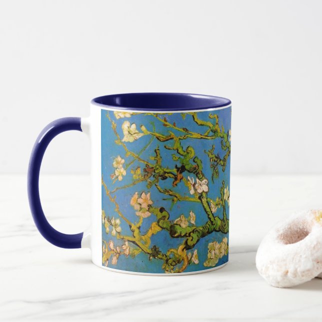 Blossoming Almond Träd av Vincent van Gogh Mugg (Med munk)