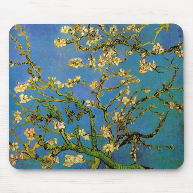 Blossoming Almond Träd av Vincent van Gogh Musmatta (Framsidan)