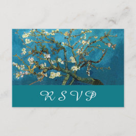 Blossoming Almond Träd bröllop OSA card Kort