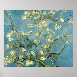 Blossoming Almond Träd Post-Impressionist Poster