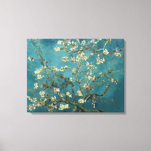 Blossoming Almond Träd - Van Gogh Canvastryck (Framsida)