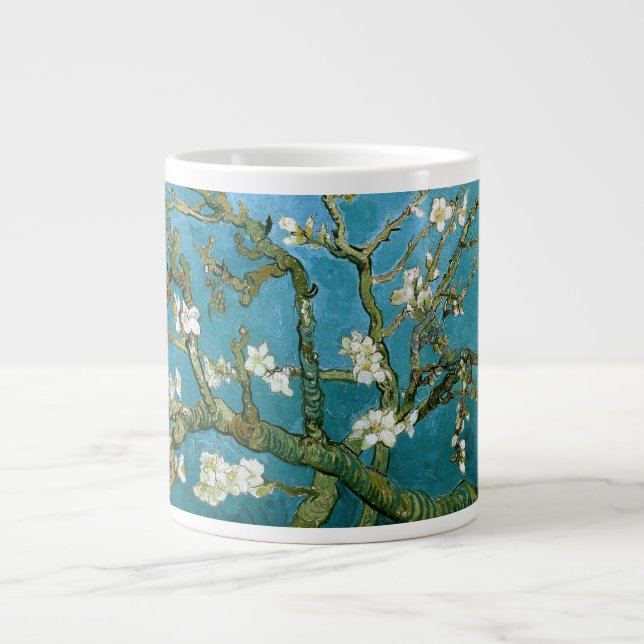 Blossoming Almond Träd Van Gogh Fine Art Jumbo Mugg (Framsidan)