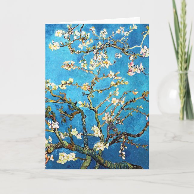 Blossoming Almond Träd Van Gogh Fine Art Kort (Framsida)