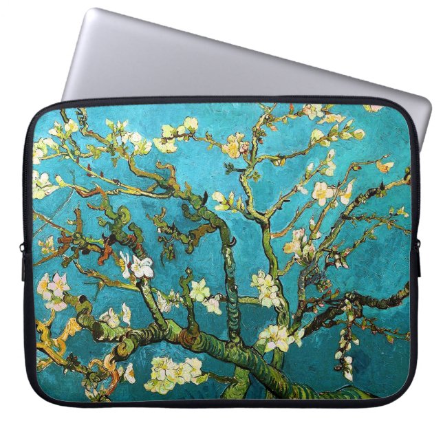 Blossoming Almond Träd Van Gogh Fine Art Laptop Fodral (Framsidan)