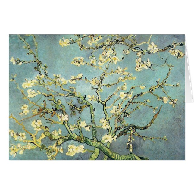 Blossoming Almond Träd Van Gogh Fine Art OBS Kort (Framsidan Horizontal)