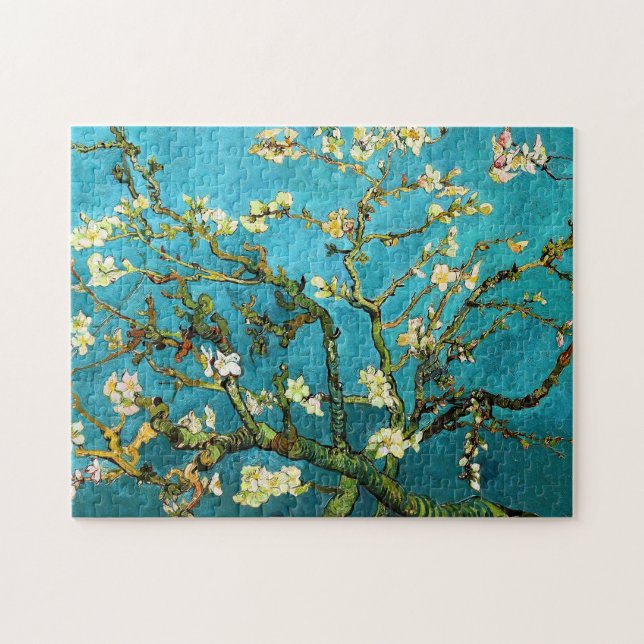 Blossoming Almond Träd Van Gogh Fine Art Pussel (Horisontell)