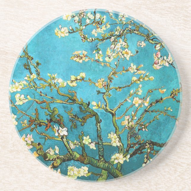 Blossoming Almond Träd Van Gogh Fine Art Underlägg (Framsidan)