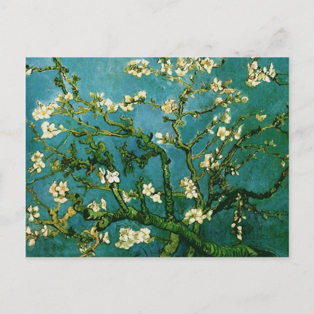 Blossoming Almond Träd Van Gogh Fine Art Vykort (Framsida)