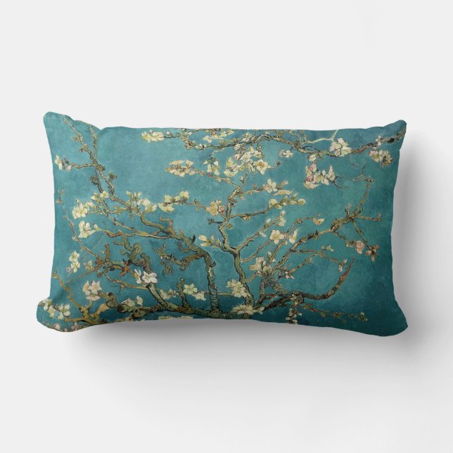 Blossoming Almond Träd, Vincent van Gogh. Lumbarkudde (Framsida)