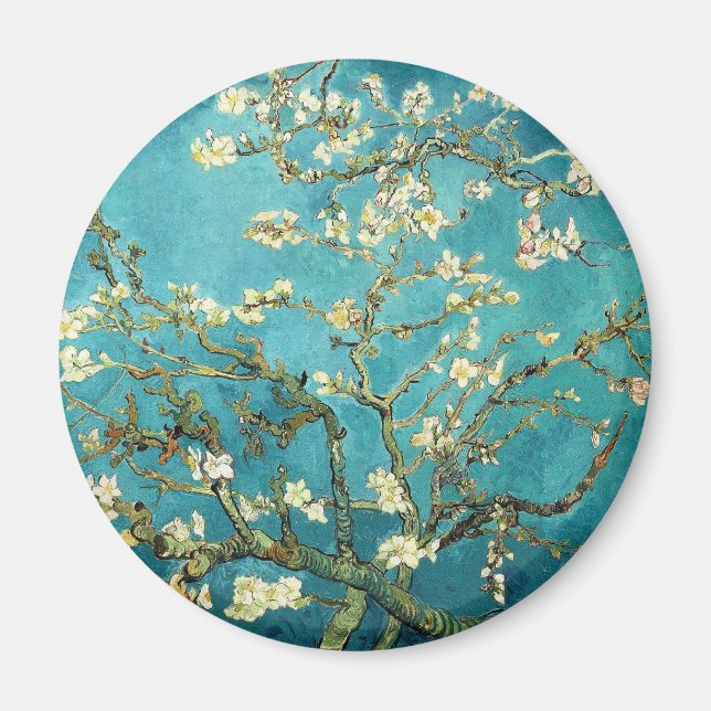 Blossoming Almond Träd - Vincent Van Gogh Magnet (Framsidan)