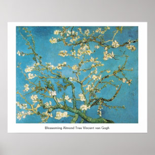 Blossoming Almond Träd Vincent van Gogh Poster