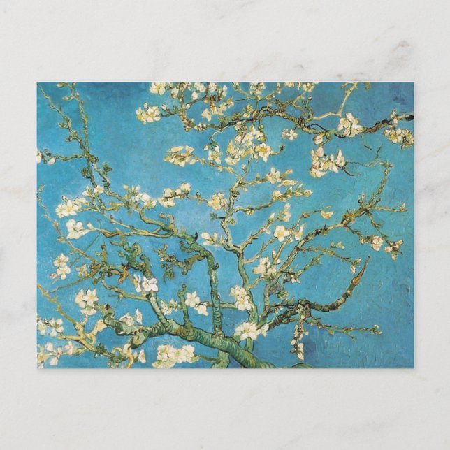 Blossoming Almond Träd Vincent van Gogh Vykort (Framsida)