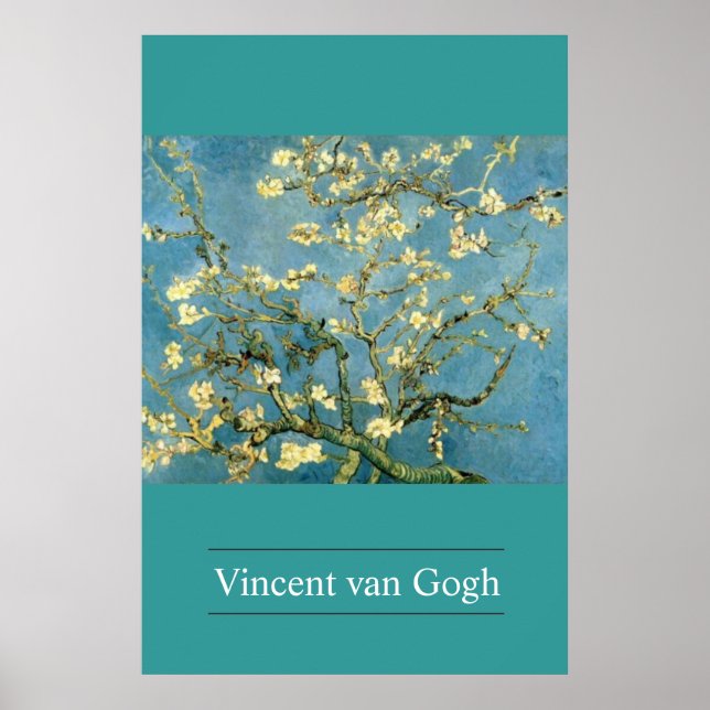 Blossoming Almond Tree by van Gogh Poster Print (Framsidan)