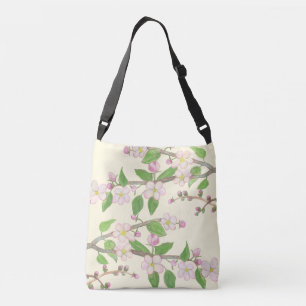 Blossoming Apple Träd Gren Illustration Axelväska