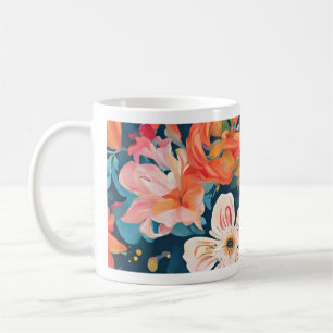 Blossoming Blommigt Digital Art Collection Kaffemugg