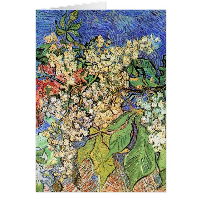 Blossoming Chestnut Grenar av Vincent van Gogh Hälsningskort (Framsidan)