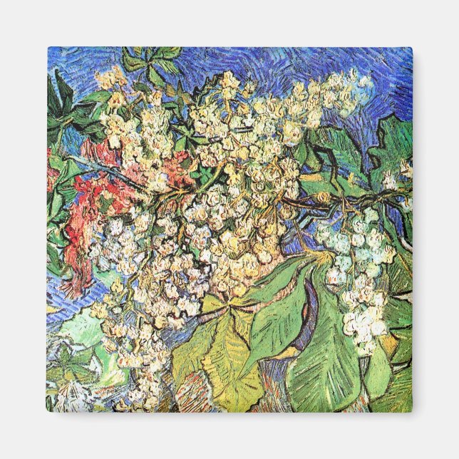 Blossoming Chestnut Grenar Vincent Van Gogh Magnet (Framsidan)