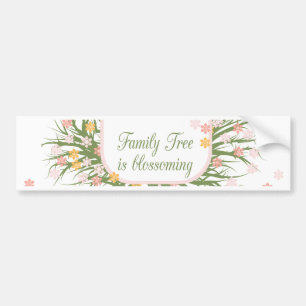 Blossoming Family Träd Bildekal