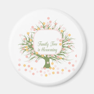 Blossoming Family Träd Magnet
