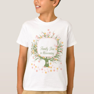 Blossoming Family Träd T-shirt