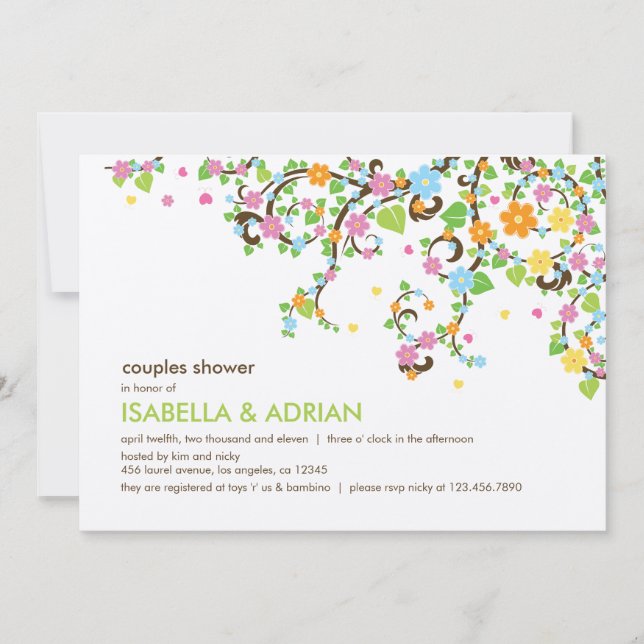 Blossoming Glory Outdoor Baby Shower-inbjudan Inbjudningar (Framsida)