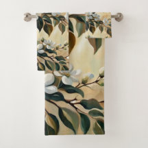 Blossoming Gren 12 Bath Towels