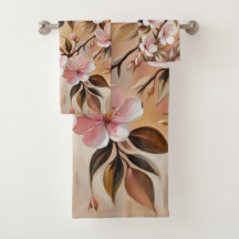 Blossoming Gren Bath Towels